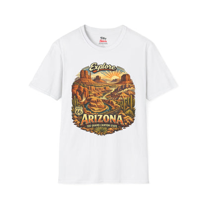 Explore Arizona Heritage Unisex Softstyle T Shirt State Pride Graphic Tee Collections FS03