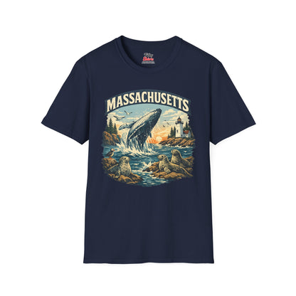 Massachusetts Wildlife Unisex Softstyle T Shirt State Pride Graphic Tee Collections FS03