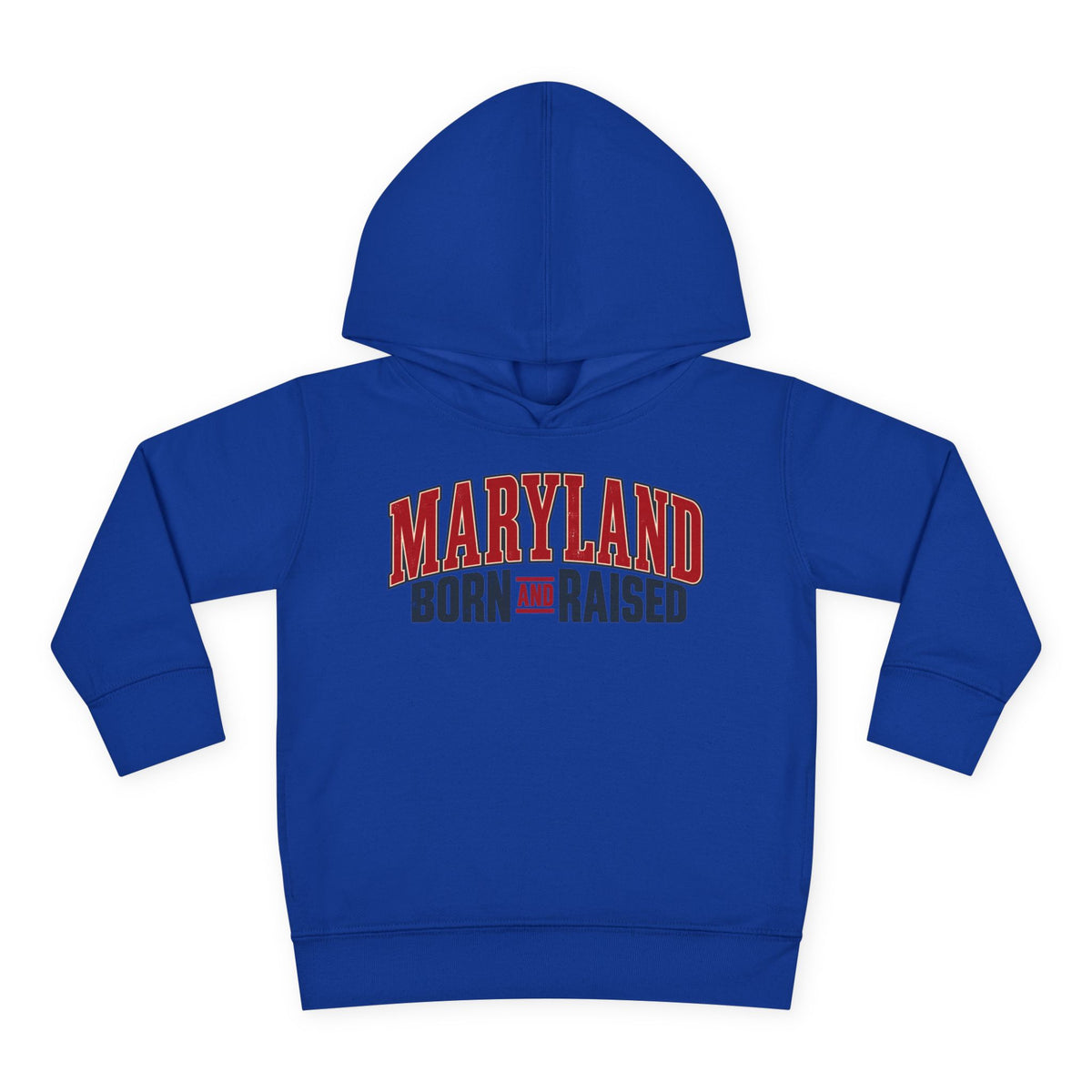 Maryland Born and Raised Timeless Heritage Unisex Toddler Pullover Fleece Hoodie