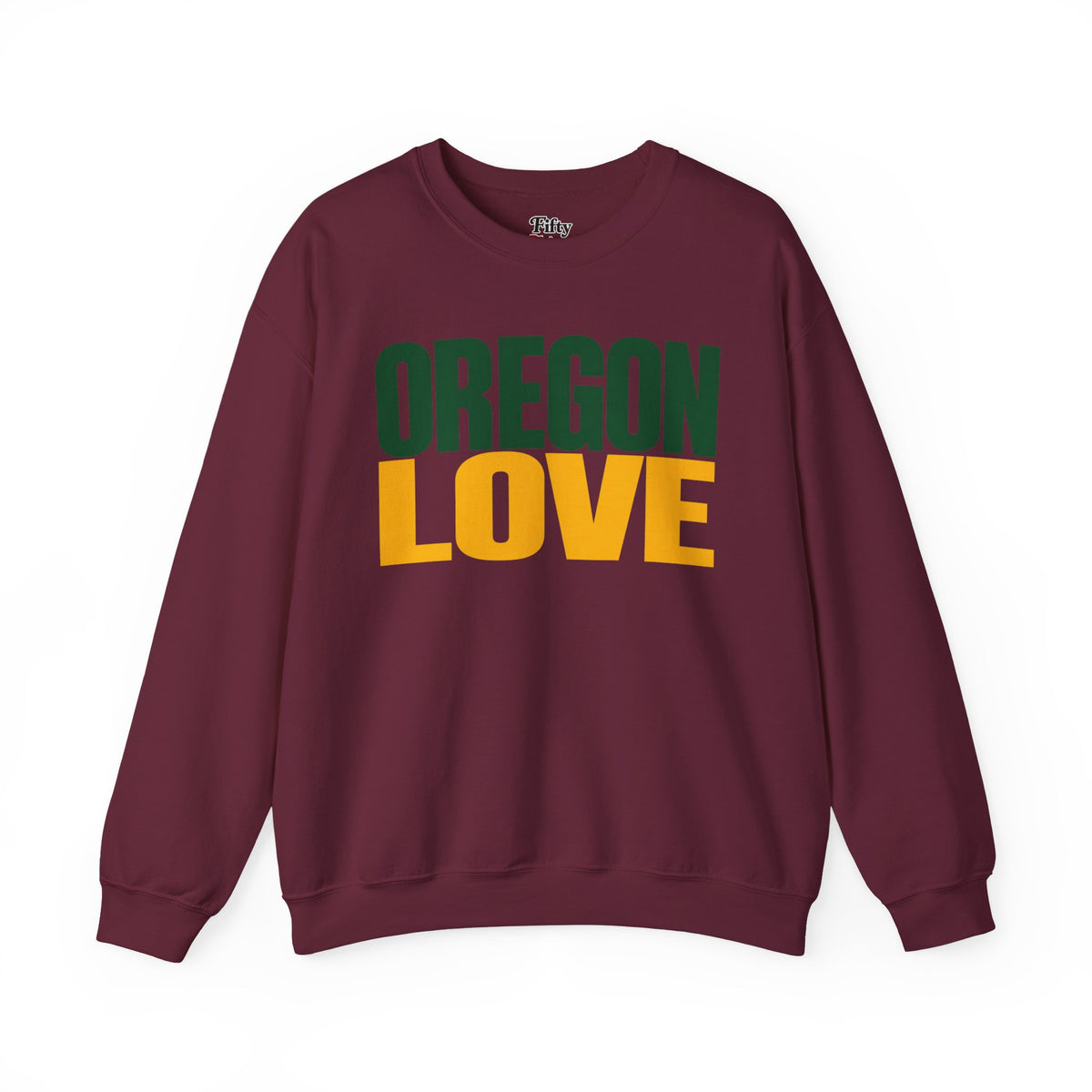 Oregon Love Unisex Crewneck Sweatshirt State Name Graphic