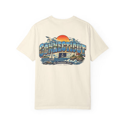 Connecticut Coastline  Unisex Comfort Color 1717 Streetwear Graphic Tee