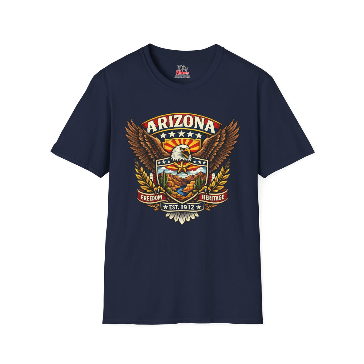 Arizona Americana Eagle Unisex Softstyle T Shirt State Pride Graphic Tee Collections FS03