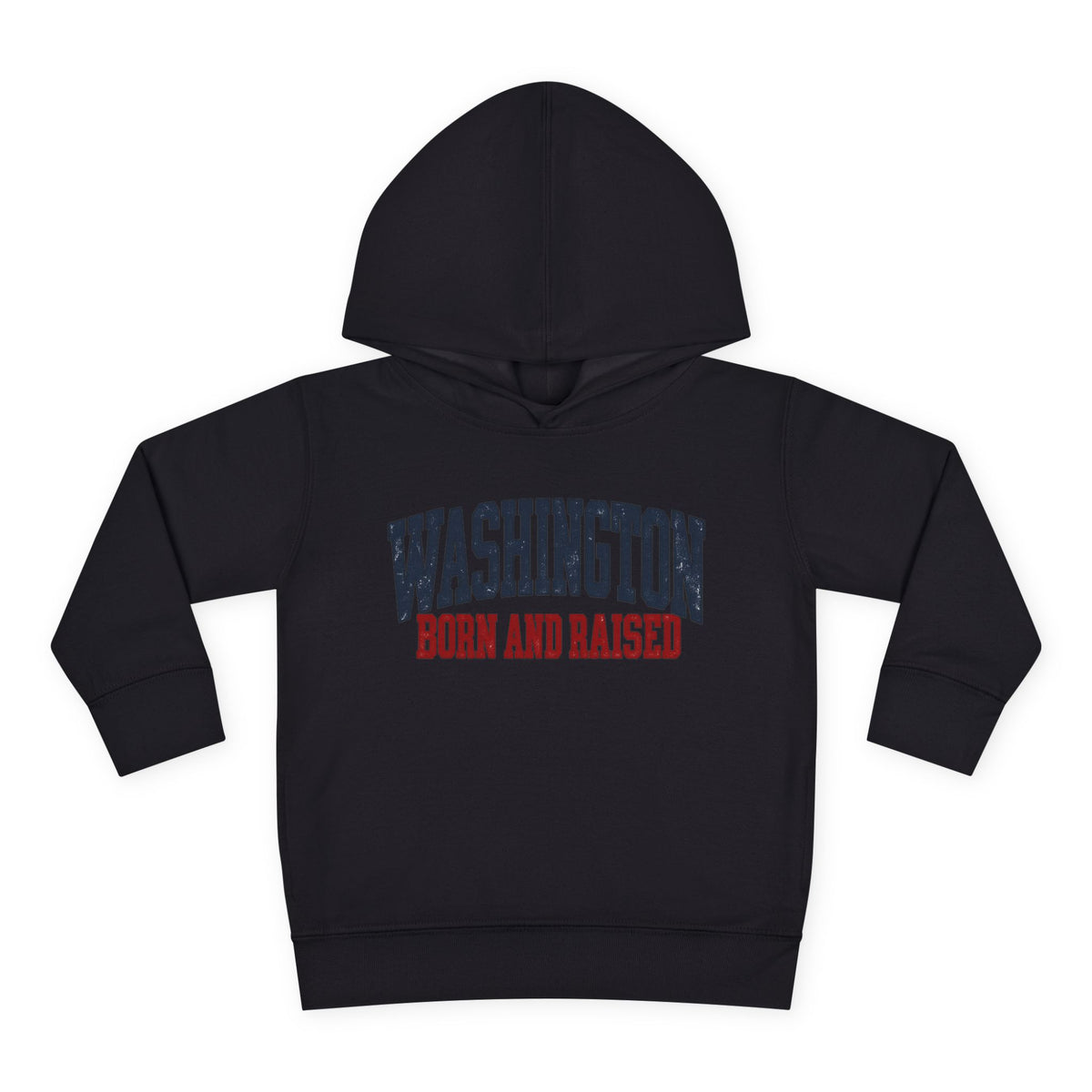 Washington Born and Raised Vintage Americana Unisex Toddler Pullover Fleece Hoodie