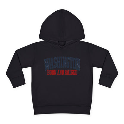 Washington Born and Raised Vintage Americana Unisex Toddler Pullover Fleece Hoodie