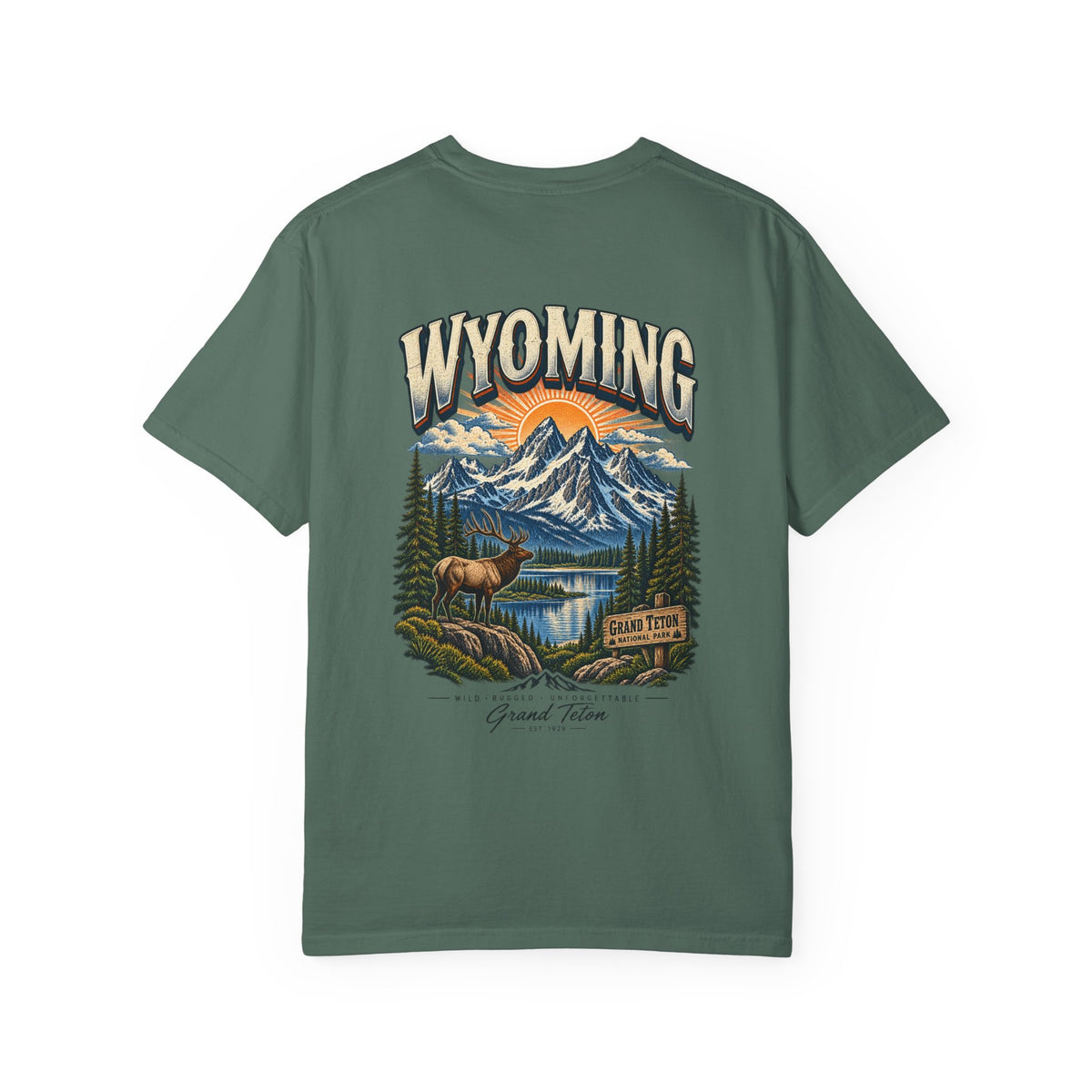 Grand Teton Wyoming Unisex Comfort Color 1717 Streetwear Graphic Tee