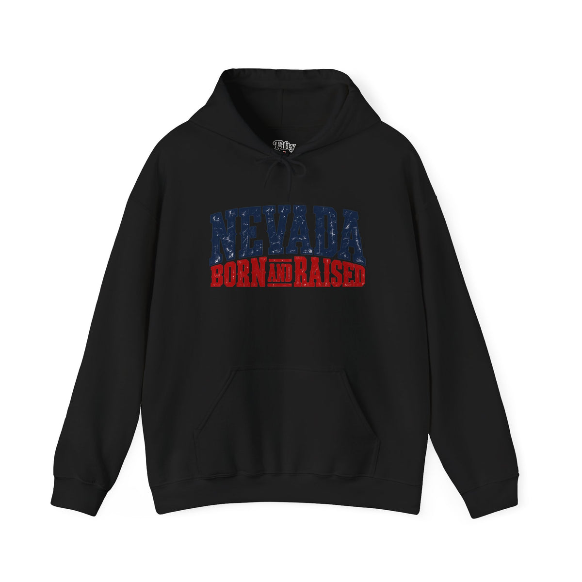 Nevada Born and Raised Rugged Western Unisex Hoodie Graphic