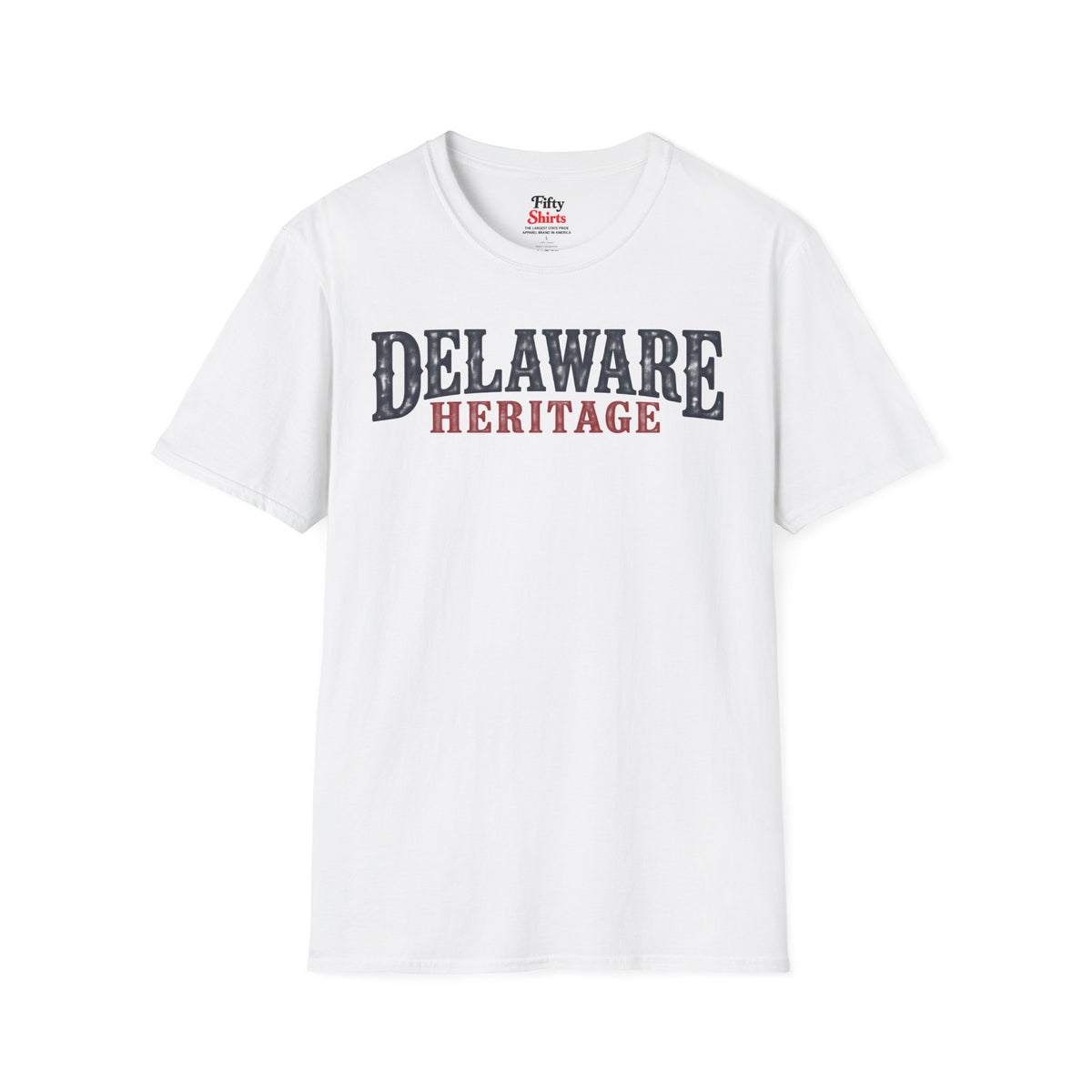 Delaware Heritage Unisex Softstyle T Shirt State Name Graphic Tee