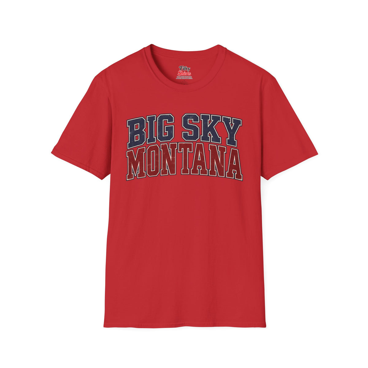 Big Sky Montana Unisex Softstyle T Shirt State Name Graphic Tee