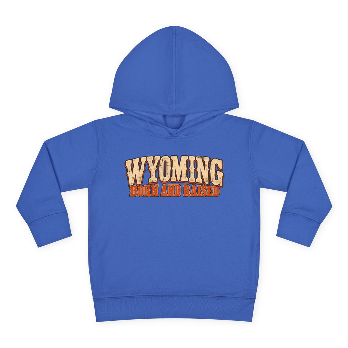 Wyoming Born and Raised Vintage 1970s Western Unisex Toddler Pullover Fleece Hoodie
