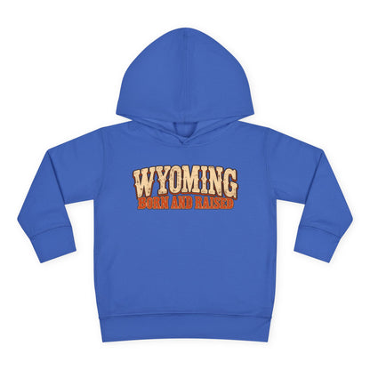 Wyoming Born and Raised Vintage 1970s Western Unisex Toddler Pullover Fleece Hoodie