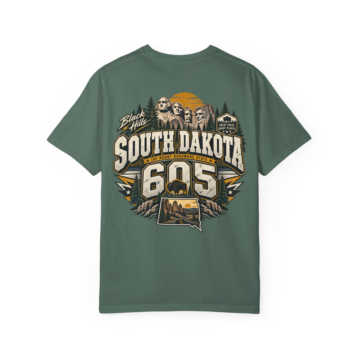 South Dakota 605 Unisex Comfort Color 1717 Streetwear Graphic Tee