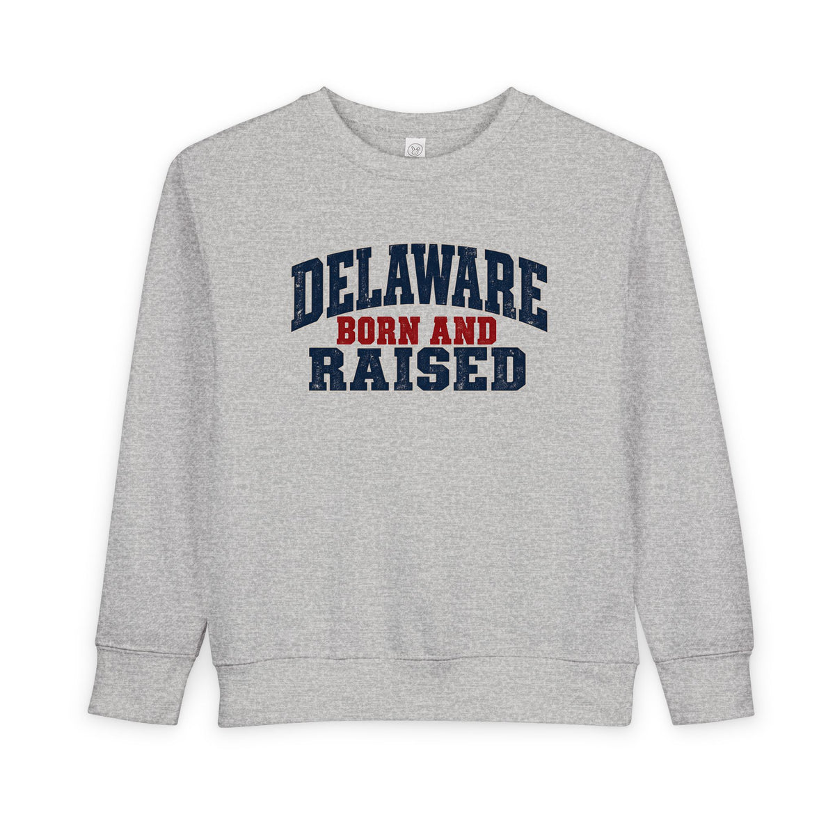 Delaware Born and Raised Rustic Heritage Unisex Toddler Sweatshirt