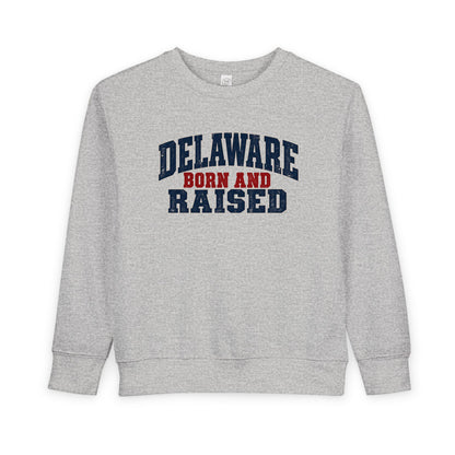 Delaware Born and Raised Rustic Heritage Unisex Toddler Sweatshirt