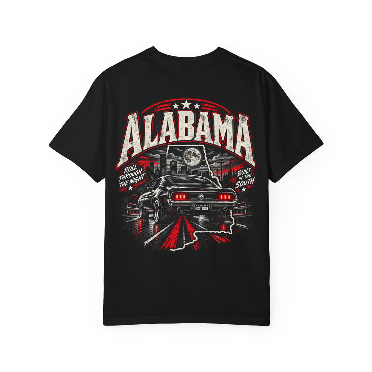 Alabama Night Drive Unisex Comfort Color 1717 Streetwear Graphic Tee