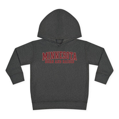 Minnesota Born and Raised Vintage Collegiate Unisex Toddler Pullover Fleece Hoodie