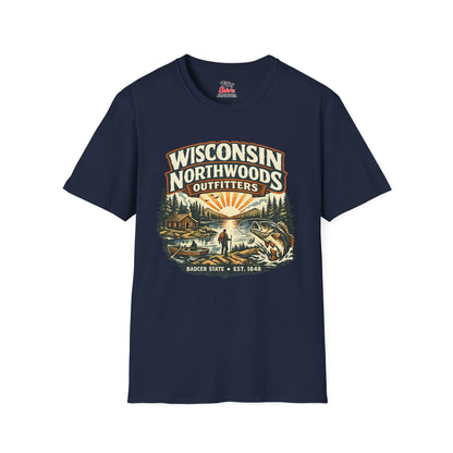 Wisconsin Northwoods Outfitters Unisex Softstyle T Shirt State Pride Graphic Tee Collections FS03