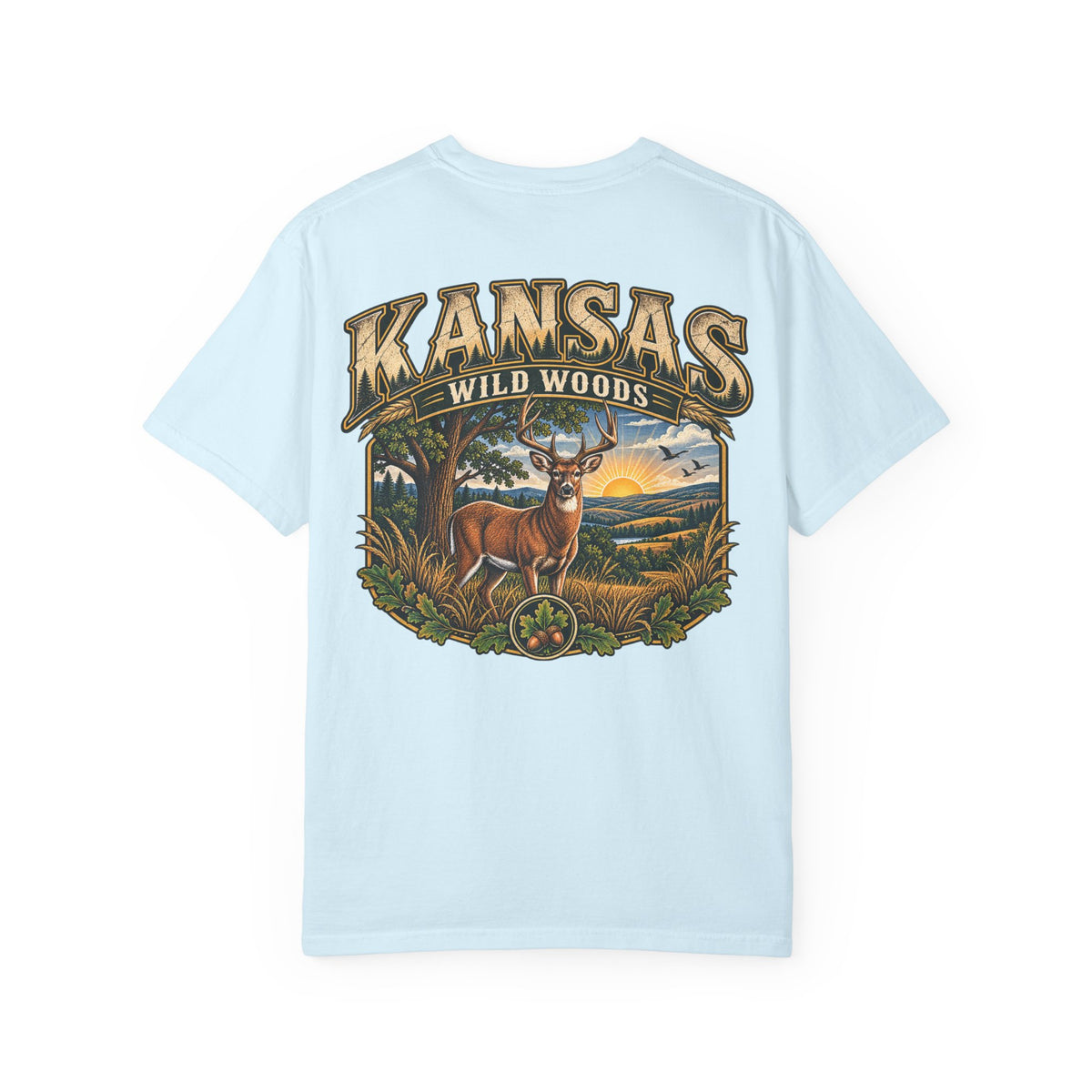 Kansas Wild Woods Unisex Comfort Color 1717 Streetwear Graphic Tee