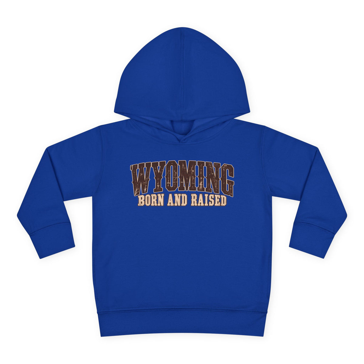 Wyoming Born and Raised Vintage Western Americana Unisex Toddler Pullover Fleece Hoodie