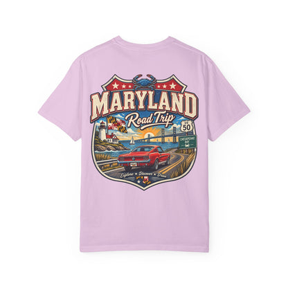 Maryland Road Trip Unisex Comfort Color 1717 Streetwear Graphic Tee