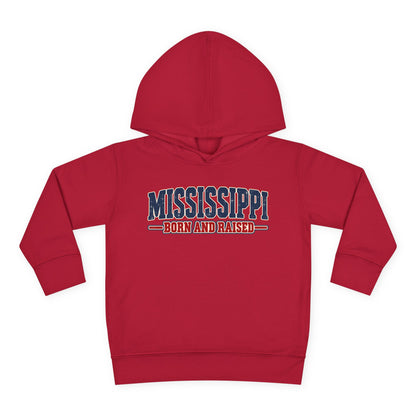 Mississippi Born and Raised Old-School Sign Unisex Toddler Pullover Fleece Hoodie