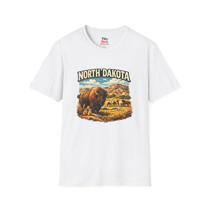 North Dakota Wildlife Unisex Softstyle T Shirt State Pride Graphic Tee Collections FS03
