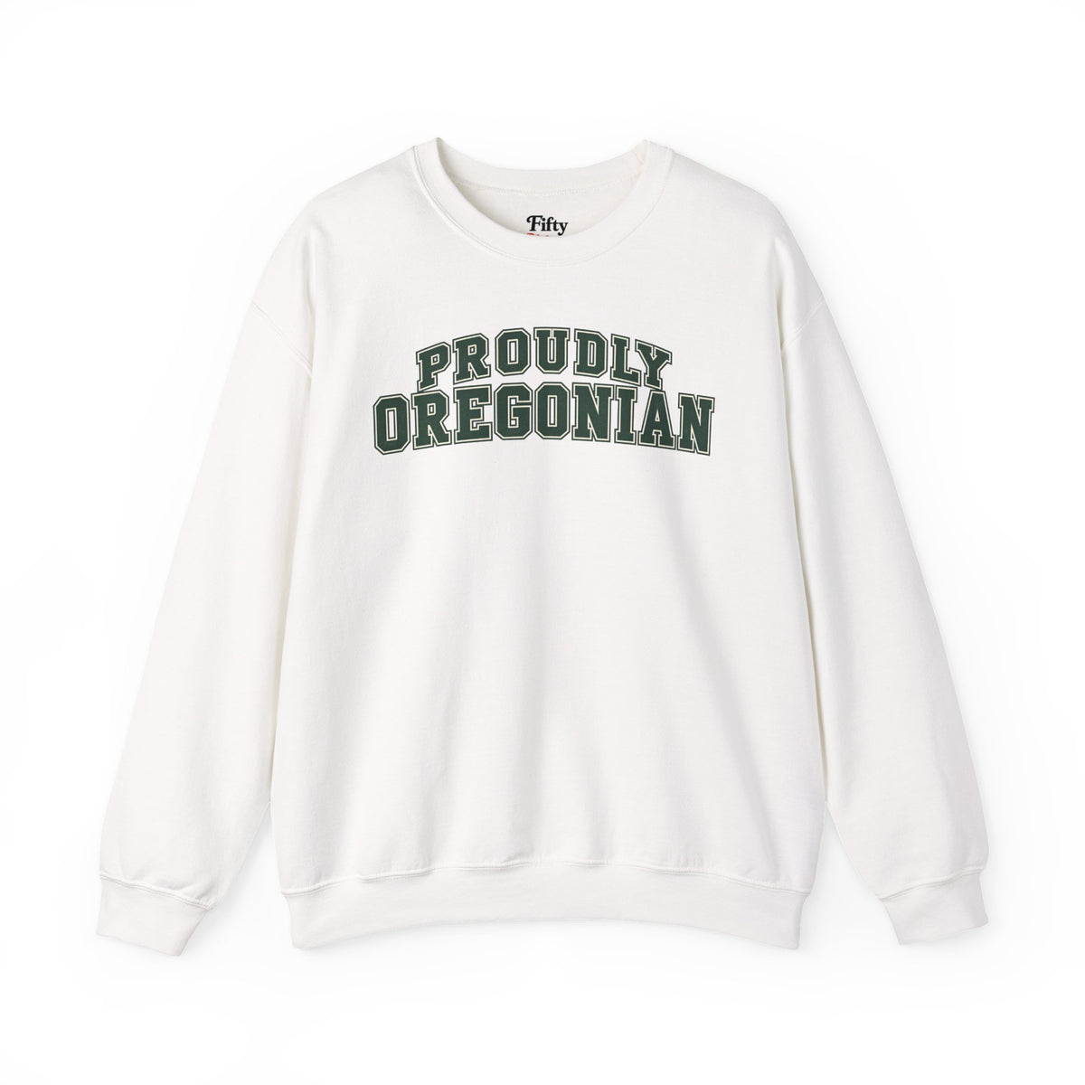 Proudly Oregonian Oregon Unisex Crewneck Sweatshirt State Name Graphic