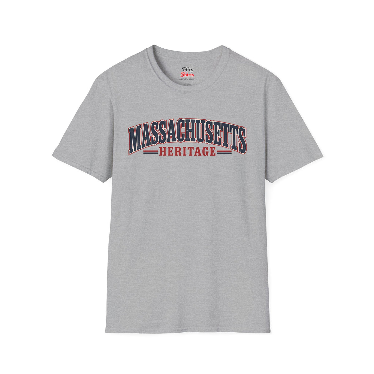 Massachusetts Heritage Unisex Softstyle T Shirt State Name Graphic Tee