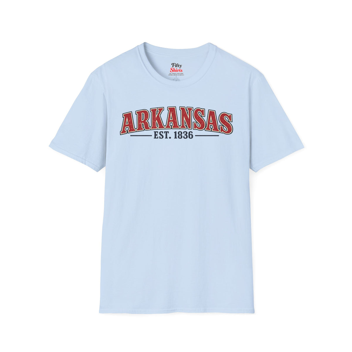 Arkansas Est 1836 Unisex Softstyle T Shirt State Name Graphic Tee