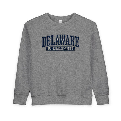 Delaware Born and Raised Luxury Vintage Unisex Toddler Sweatshirt