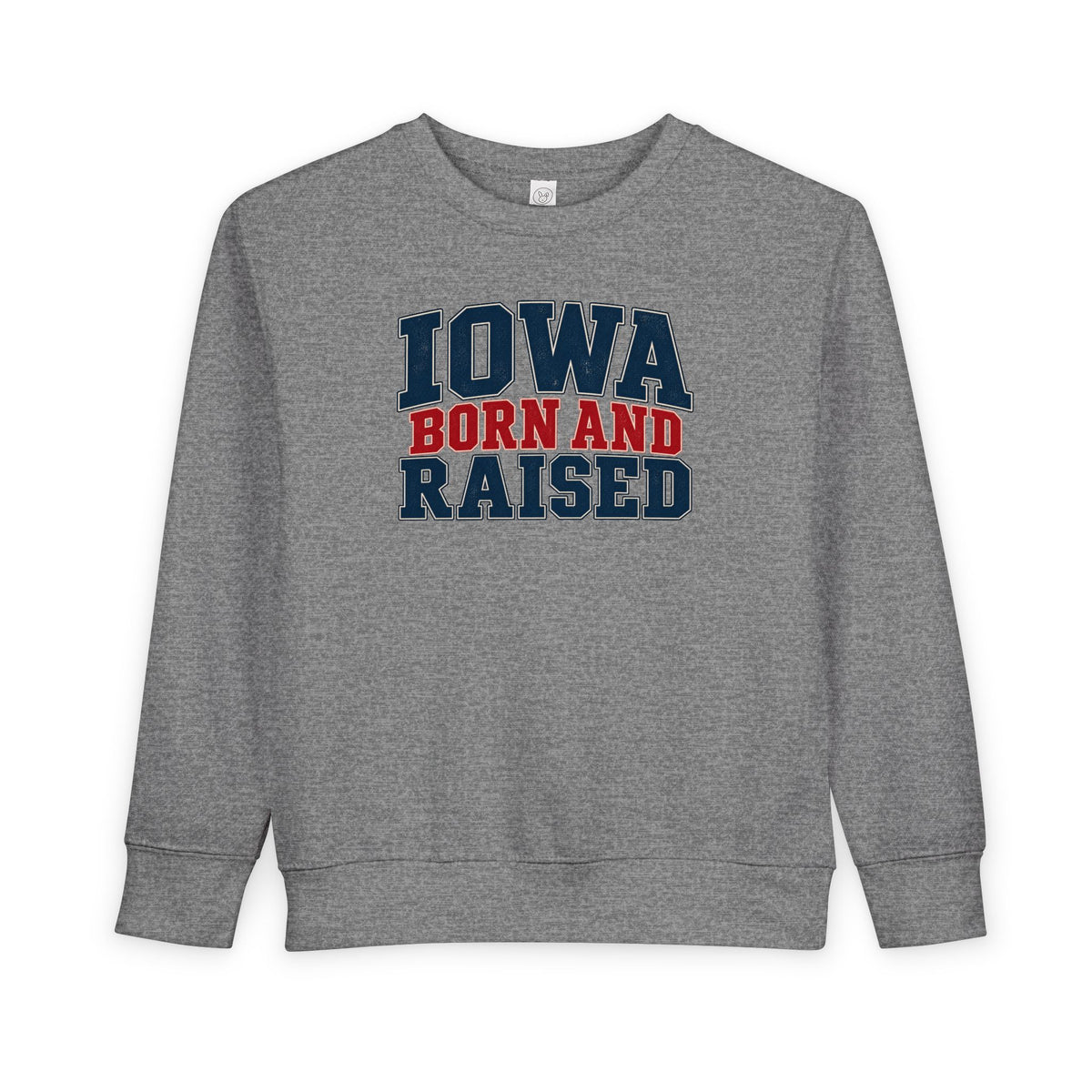 Iowa Born and Raised Classic Heritage Unisex Toddler Sweatshirt