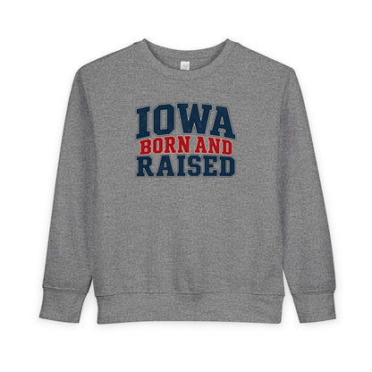Iowa Born and Raised Classic Heritage Unisex Toddler Sweatshirt