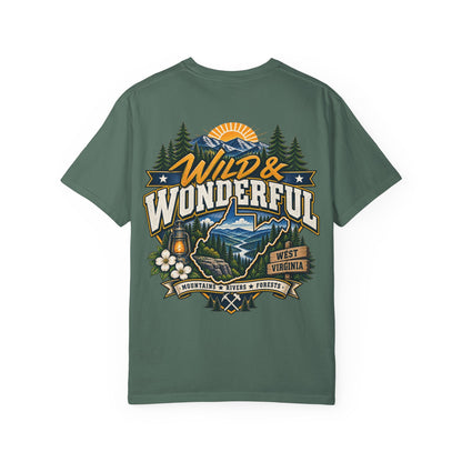 West Virginia Wild & Wonderful Unisex Comfort Color 1717 Streetwear Graphic Tee
