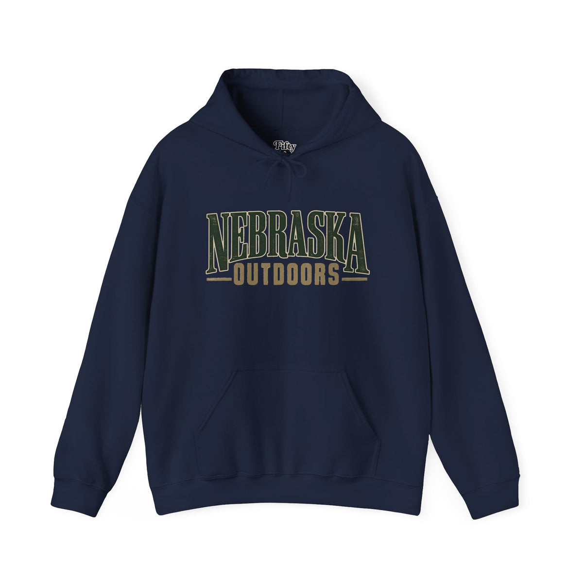Nebraska Outdoors Unisex Hoodie State Name Graphic