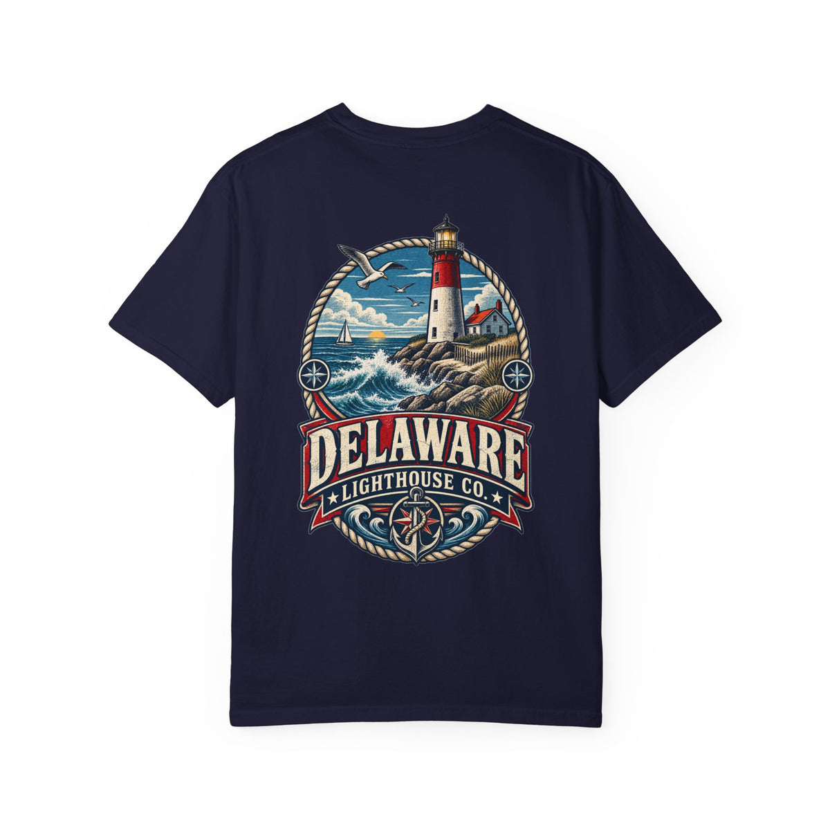 Delaware Lighthouse Co.  Unisex Comfort Color 1717 Streetwear Graphic Tee