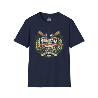 Minnesota Heritage Badge Unisex Softstyle T Shirt State Pride Graphic Tee Collections FS03
