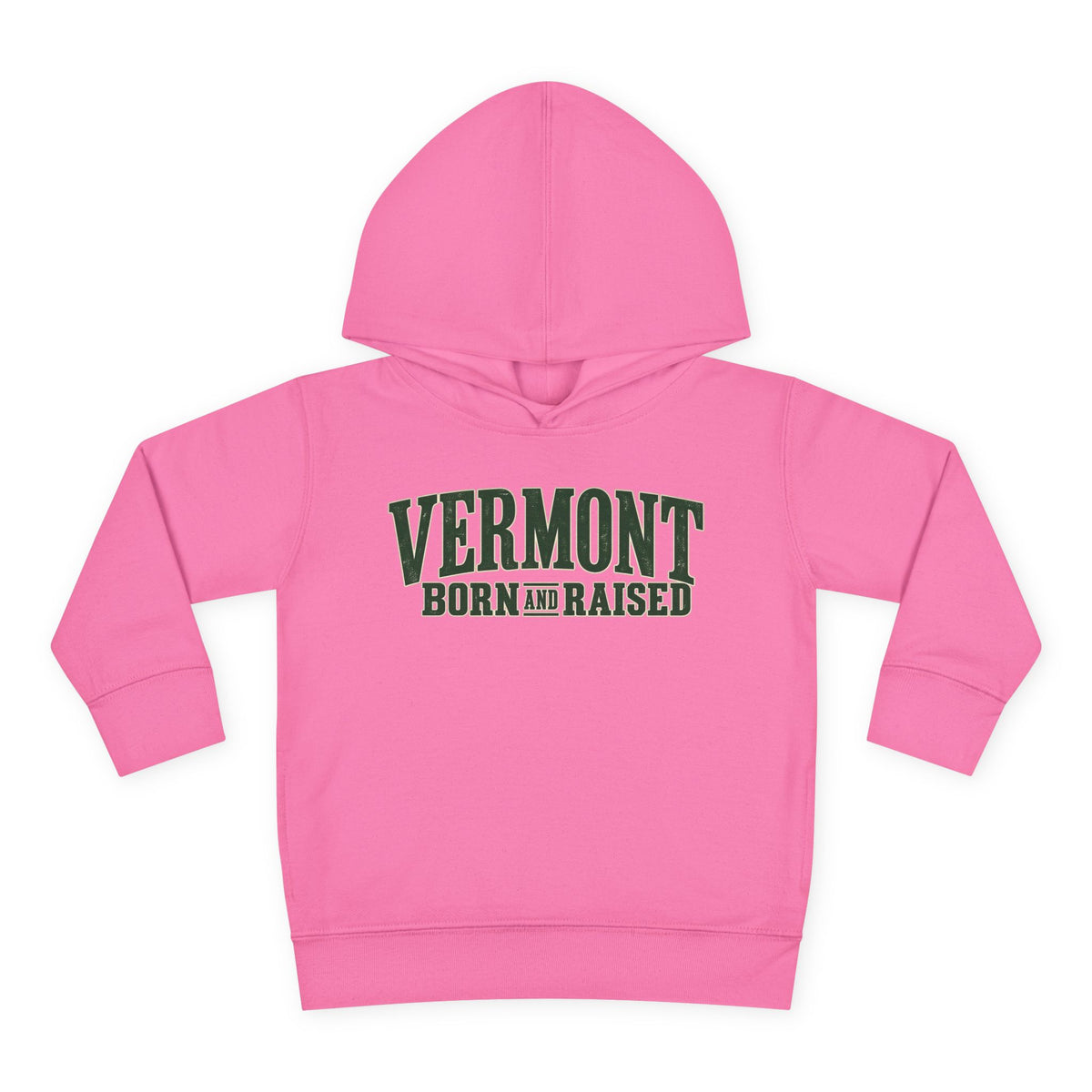 Vermont Born and Raised Premium Vermont Heritage Unisex Toddler Pullover Fleece Hoodie