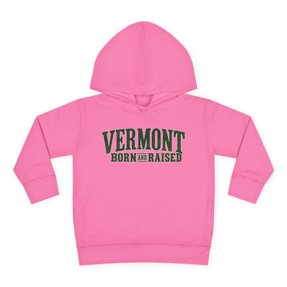 Vermont Born and Raised Premium Vermont Heritage Unisex Toddler Pullover Fleece Hoodie