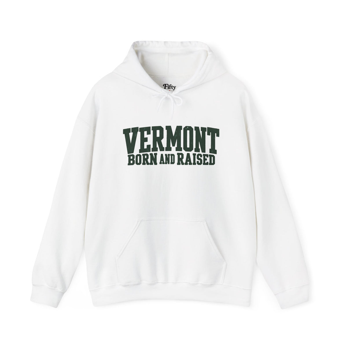 Vermont Born and Raised Rustic New England Unisex Hoodie Graphic