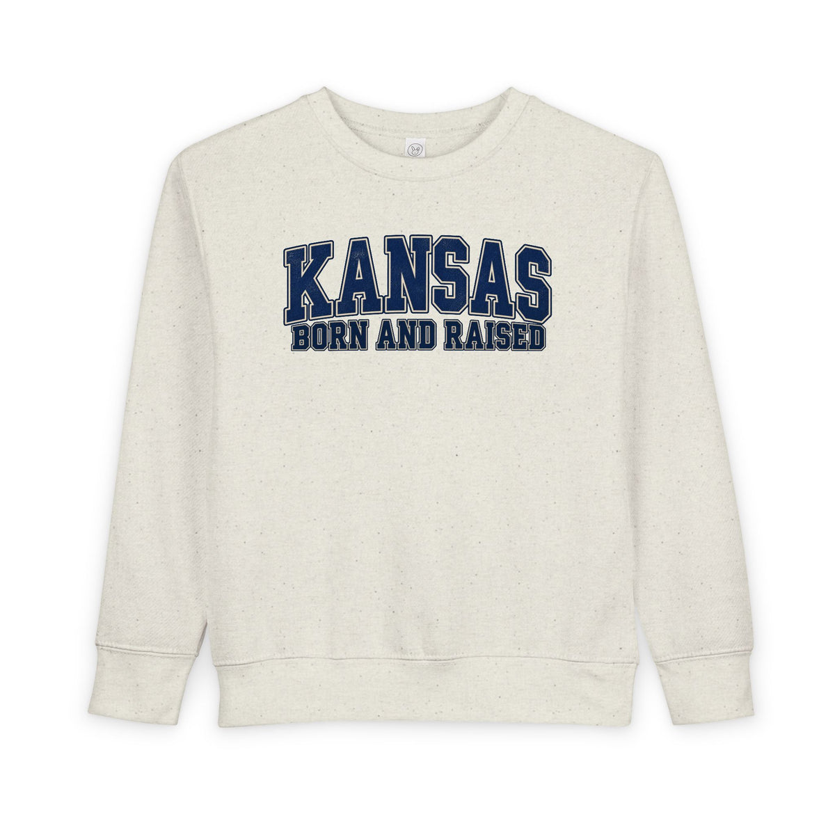 Kansas Born and Raised Classic Collegiate Unisex Toddler Sweatshirt