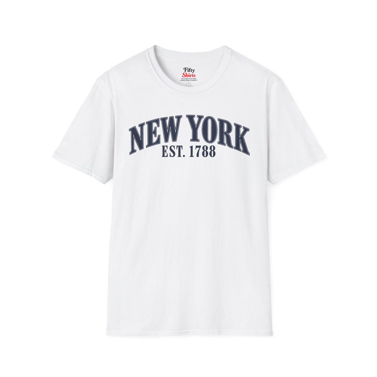 New York Est.1788 Unisex Softstyle T Shirt State Name Graphic Tee