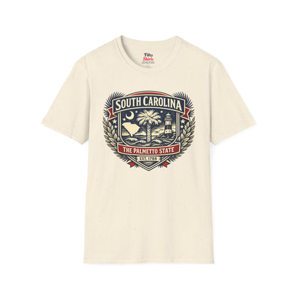 South Carolina Heritage Badge Unisex Softstyle T Shirt State Pride Graphic Tee Collections FS03