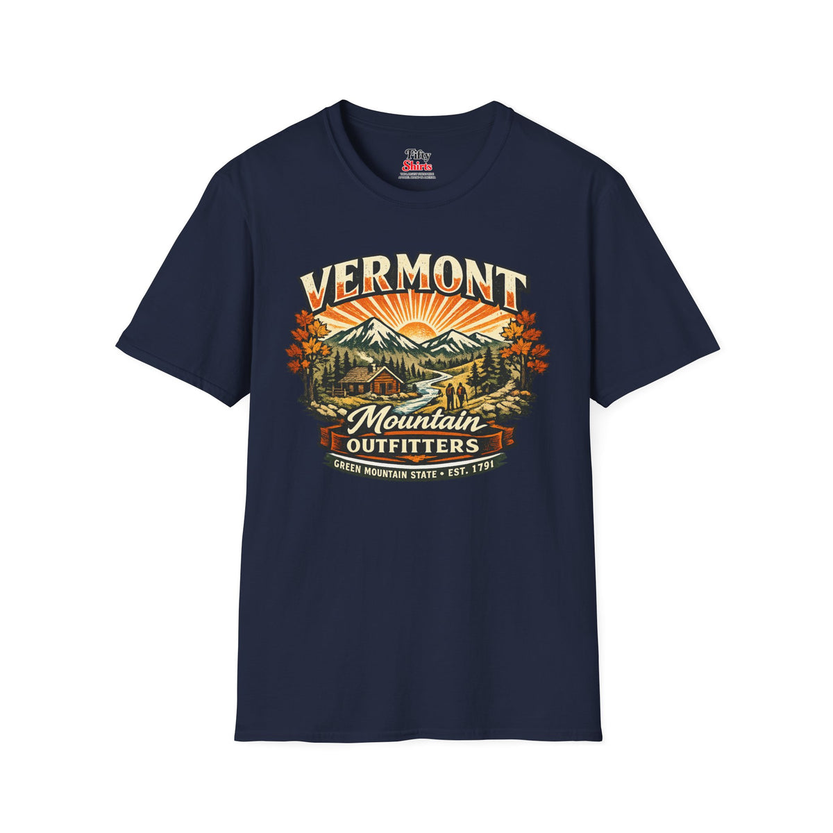 Vermont Mountain Outfitters Unisex Softstyle T Shirt State Pride Graphic Tee Collections FS03