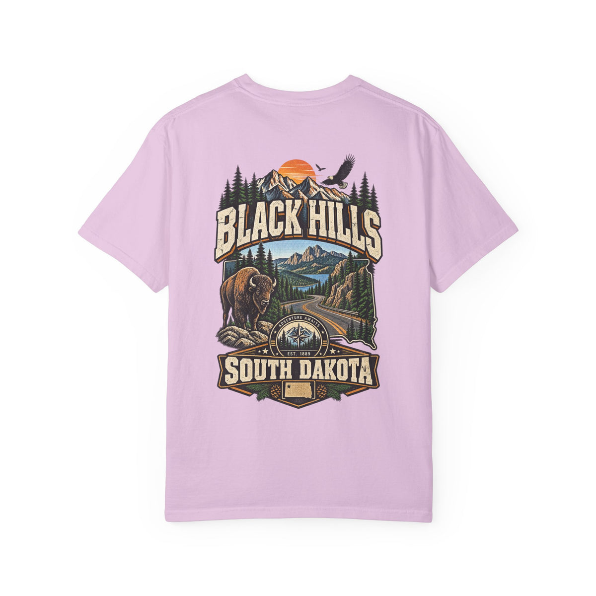 Black Hills South Dakota Unisex Comfort Color 1717 Streetwear Graphic Tee