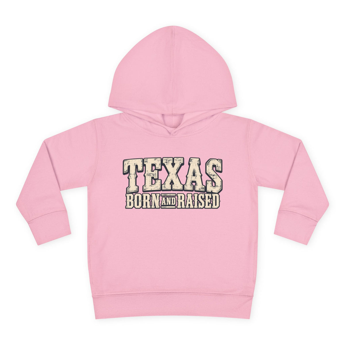 Texas Born and Raised Old-School Ranch Heritage Unisex Toddler Pullover Fleece Hoodie