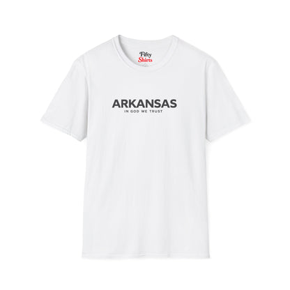 Arkansas All State In God We Trust Front Design Unisex Everyday Tee