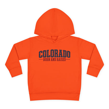 Colorado Born and Raised Classic Western Americana Unisex Toddler Pullover Fleece Hoodie