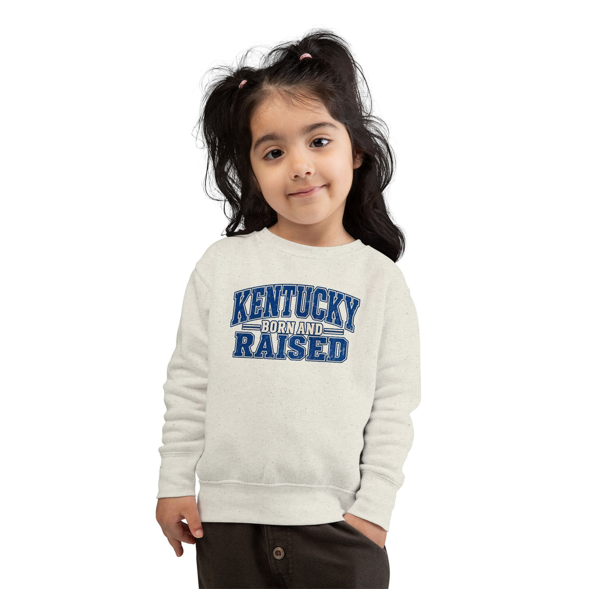 Kentucky Born and Raised Bluegrass Unisex Toddler Sweatshirt