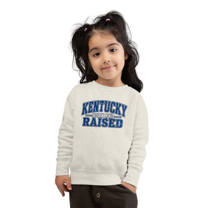 Kentucky Born and Raised Bluegrass Unisex Toddler Sweatshirt