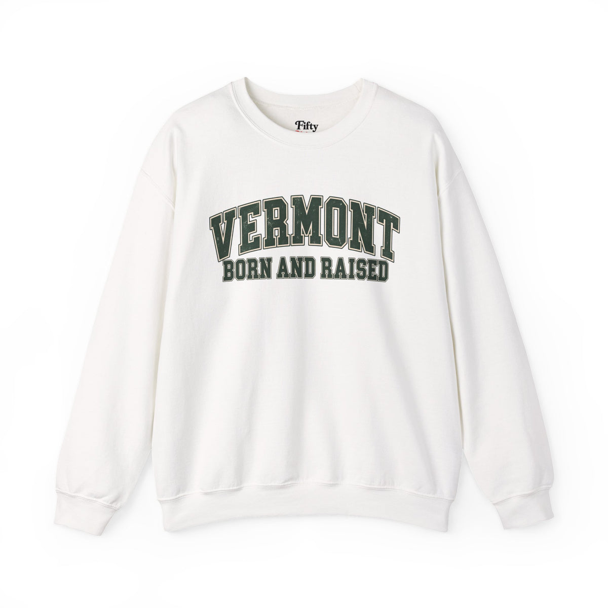 Vermont Born and Raised Vintage Athletic Unisex Sweatshirt Graphic
