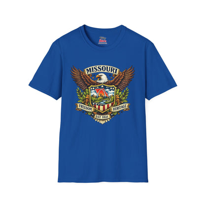 Missouri Americana Eagle Unisex Softstyle T Shirt State Pride Graphic Tee Collections FS03